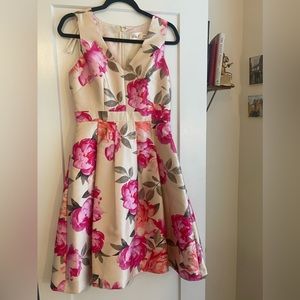 Eliza J Pink Floral Dress